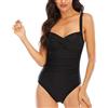 WIN.MAX Costume Intero Donna, Costume Intero con Controllo della Pancia, Costume da Bagno Taglie Forti per Donna Monokini Push-up Vintage, per Coppe da C a DD
