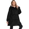 Cozyan Felpe con Cappuccio Donna Oversize Pullover Blanket Hoodie Super Confortevole Felpa Coperta con Tasca Sweatshirt Cappotto Felpa con Cappuccio da Donna per Autunno e Inverno