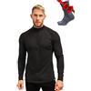 Merino.tech Maglione Lana Merino Uomo Mezza Zip - Intimo Termico Lana Merino Leggero, Medio, Pesante e Calzini (Medium, 250 Charcoal Grey)