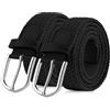 TANGCHAO 2 Pezzi Cinture elastiche intrecciate, set cintura uomo e donna