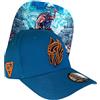 Capiche [99+ Designs] Cappello da Baseball Blu per Uomini, Thor Curvato, Pioggia, Mitologia Nordica, Berretto Norvegese, Blu, Dio Nordico del Tuono, e Arancione