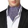 Remo Sartori - Ascot Doppia Pala in Seta Fantasia Geometrica, Made in Italy, Uomo