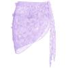 Ekouaer - Copricostume da spiaggia corto da donna, in chiffon, tinta unita, sarong, taglie S-3XL, Medium