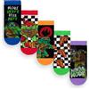 TEENAGE MUTANT NINJA Turtles Calzini da bambino delle confezione da 5 | Calzature grafiche TMNT multicolori per bambini | Set di calzini comodi Mutant Mayhem | Regalo di merchandising della serie TV