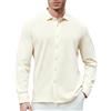 Casey Kevin Camicie da Uomo Invernale Casual Camicie Manica Lunga Elegante Bottoni Regular Fit S-2XL