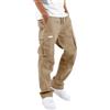 Kswlwccpp Pantaloni da Lavoro, Pantaloni Cargo Uomo - Nero Pantalone Cotone Larghi Pantalonis da Lavoro Estivi Militari Elastico alla Caviglia Streetwear, S-5XL