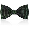 Lanzonia Nero Papillon Uomo Originali Papillon Particolari Fantasia Firmate IT Geek Divertenti Papillon con Spiritoso Stampa Hacker per Compleanno Festa Carnevale