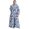 Shamdon Home Collection Coperta con cappuccio per donne e uomini, oversize calda e accogliente coperta indossabile con maniche, Cane 1, taglia unica