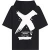 KENAIJING Maglietta con Cappuccio Uomo Felpa Stampa Mezza Manica | Uomo Hip Hop T-Shirt Maniche Corte Casual Sweatshirt