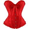 Generico Corsetto Nero Donna - Corsetto Top Donna Elegante Bustino Corsetti Stringivita Bustier Black Corset Nero Pizzo Gothic Costume Halloween Curvy Steampunk Corpetto Modellante