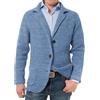 DONGPAO Cardigan da Uomo Maglione Collo Sciallato Giacca Blazer in Maglia Cappotto Sportivo Slim Fit Blazer Vintage Elegante da Lavoro Casual Maglione Lavorato A Maglia Bottoni Giacche con Tasche M
