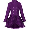 Generisch Giacca da donna rinascimentale steampunk medievale Halloween costumi gotici vittoriani frack doppio petto gonna da passeggio carnevale rave party cosplay tailcoat