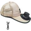 Pruojhw Cappello con Ventilatore Solare | Tesa Larga E Batteria Ricaricabile USB | Cappello con Raffreddamento Fotovoltaico e Protezione Solare | per Sport All'Aperto, Arrampicate in Montagna E Pesca