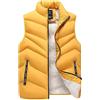 YOUYING Gilet trapuntato da uomo con zip intera colletto alla coreana invernale gilet imbottito per esterni Plus Size leggero smanicato piumini, B# Giallo, XXX-Large