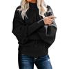 riou Maglione da Donna in Cashmere A Collo Alto in Pura Lana Lavorata A Maglia per Invernali Girocollo Pullover Donna Maglioni Eleganti Maglioni Lunghi Maglione a Trecce con Collo Arrotondato