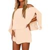 Generic Completo Gonna da Donna Estivo Elegante Spalle Scoperte Abito da Lavoro Quotidiano Outfit Raffinato con Tacchi Alti Facile Manutenzione