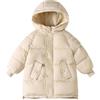 HAOLEI Cappotto Imbottito con Cappuccio a Maniche Lunghe Invernale Caldo Parka Giacca Media Lunghezza Cappotto Trapuntato Antivento Piumino Outwear Parka Leggero Outwear Vestiti Giacche 1-5 Anni