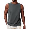 Voqeen Canottiera Uomo Estiva Classica Maglietta Senza Maniche Girocollo Canotta Fitness Leggera Tank Top per L'Estate Vacanze al Mare Allenamento in Palestra