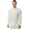 HOEREV Camicia Mens Henley Beach a Maniche Lunghe in Lino e Cotone,Bianco,L