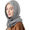 DRESHOW Cappelli Invernali per le Donna Balaclava Knit Beanie Skull Cap con Coulisse Caldo Cappuccio Sciarpa Cappello