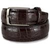 Emila Cintura uomo elegante stampa cocco da cerimonia cinta artigianale vitello stampata coccodrillo per abito x pantalone classica lavoro con fibbia 3,5 cm 35 mm cuciture made in Italy Vera Pelle