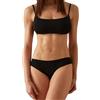 JADEA Slip Donna Taglio Laser Cotone Elasticizzato, Slip Invisibile, Intimo Invisibile Senza Cuciture, Morbido e Confortevole, Pacco 6 o 12 Pezzi (6 Pezzi Nero, XS)