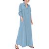 Cocila Vestito Senza Maniche Camicia Lunga da Donna in Lino di Cotone Casual con Bottoni e Tasche Abito Maniche in Pizzo
