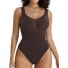 SHAPERX Donna Body Contenitivo Modellante Shapewear Bodysuit Dimagrante Intimo Guaina Snellente Shaper Shaping Figura Canotta, UK-SZ5240-Coffee-4XL/5XL