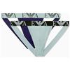 Emporio Armani Perizoma da Uomo con monogramma audace, Confezione da 2, Viola, S, Viola, S