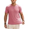 Muscle Cmdr Manica Corte da Uomo Scollo a V Magliette Intime Slim Fit Stretch Casuale T-Shirt Uomo （Rosa XS）