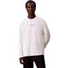 Calvin Klein Jeans Maglietta a Manica Lunga Bianco Uomo Standard