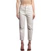 JOPHY & CO. Pantalone Jeans Denim Donna Cinque Tasche in Cotone Elasticizzato (cod.1372) (Beige, XL)