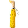 Travebo Donne/Bambini，Ombrello Pieghevole da Viaggio con Manico in Legno a Forma di Graziosa Papera, Pioggia/Sole, UPF 50+,Anti UV, Leggero, Portatile, Robusto e Pieghevole, 8 Stecche, Zaino/Auto
