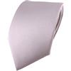 TigerTie - Cravatta in seta in raso - argento grigio monocromatico Uni - Cravatta 100% seta
