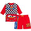Disney Pantaloncini da Bagno per Ragazzi Cars + Rash Vest Lighting McQueen Set da Bagno in 2 Pezzi Top da Surf per Bambini + Pantaloncini da Surf Set da Nuoto
