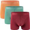 HUNTER&HAWKS URBAN TAILORED Hunter&Hawks Confezione da 3 Boxer da Uomo in bambù Taglie S-6XL Intimo Morbido Antibatterico e Traspirante Boxer Freschi e Asciutti Slip Anti Sfregamento Multicolore Multipack