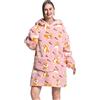 JOJJJOJ Oversize Felpa con Cappuccio Coperta con Tasca Gigante Comoda Sherpa Fleece Coperta con Cappuccio Calda Felpa Accappatoio per Donne Uomini Adolescenti Regalo