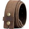 Ashford Ridge Cintura con bottone a pressione in vera pelle da 40 mm - Marrone d'epoca 130cm
