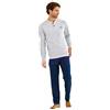 Il Granchio Pigiama Uomo Lungo - Cotone Leggero Estivo (XL, 1068 Grigio)
