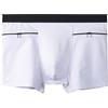 Alienjoy Boxer da uomo tascabili slip intimo con tasche nascoste segrete per viaggi Raves Festivals Conservazione sicura Borseggiatori Proof, bianco, XXL