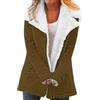 Generico parka donna invernale curvy Piumino Lungo Donna Cappotto Caldo Invernale Parka Con Pelliccia Giubbotto Giacca Termica Trench Coat Cappotti cappotto grigio