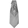 Remo Sartori - Cravattone Plastron Cravatta Sposo Cerimonia in Seta Tinta Unita, Made in Italy, Uomo (Grigio)