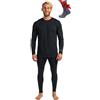 Merino.tech Intimo Termico Uomo Lana Merinos - Completo Termico + Calzini (XX-Large, 165 Lite Charcoal Grey)