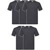 Fruit of the Loom - Iconic Tee, Lightweight Ringspun Tee, 5 Pack, T-Shirt Uomo
