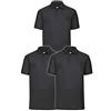 Fruit of the Loom Polo da uomo (confezione da 3), 2nero/blu scuro, L