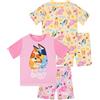 BlueY Pigiama Bambina | Pigiami Ragazza Bingo | 2 Pacchi Set Pigiama Bambino | Rosa 2-3 Anni
