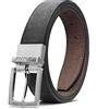 Corkor Cintura in pelle vegana reversibile in sughero, larghezza 30 mm, marrone nero, nero e marrone., 42 (Waist 38-40) - XL