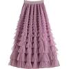 Luadnysin Gonna in Tulle Donna Gonne Semplice Tutu di Elegante Lunga Gonnellino Carnevale Sottogonna Adulto Classica Danza Costume Moderna Abbigliamento A Strati Dance