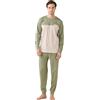 Noidinotte; more than pyjamas Noidinotte - Pigiama Uomo Estivo in Cotone Articolo Colorful. - XL Verde