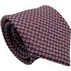 CARACCIOLO Cravatta Elegante in Seta Stile Classico Sartoria napoletana (CHAIN BORDEAUX)